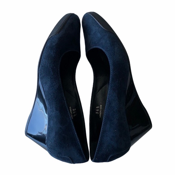 Tod’s Blue Suede Almond-Toe Demi-Wedge in size 5 - Picture 5 of 8